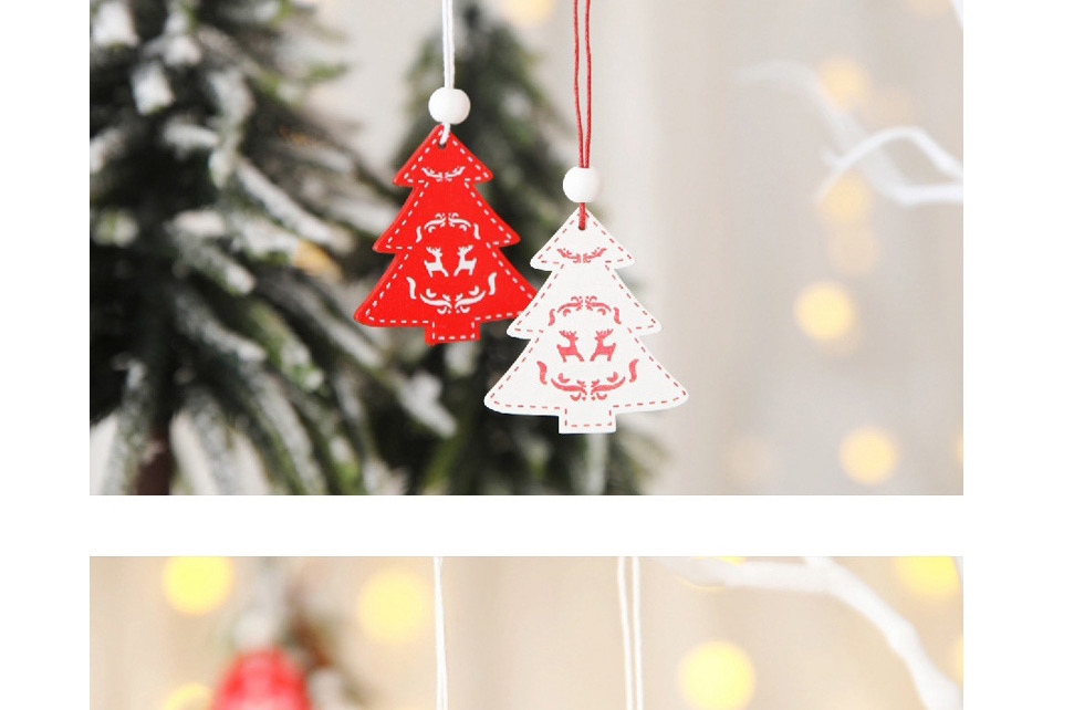 Fashion Christmas Five-pointed Star Tree In A Box Of 12 Painted Christmas Pendant,Festival & Party Supplies