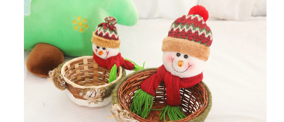 Fashion Small Snowman Candy Basket Christmas Candy Basket,Festival & Party Supplies