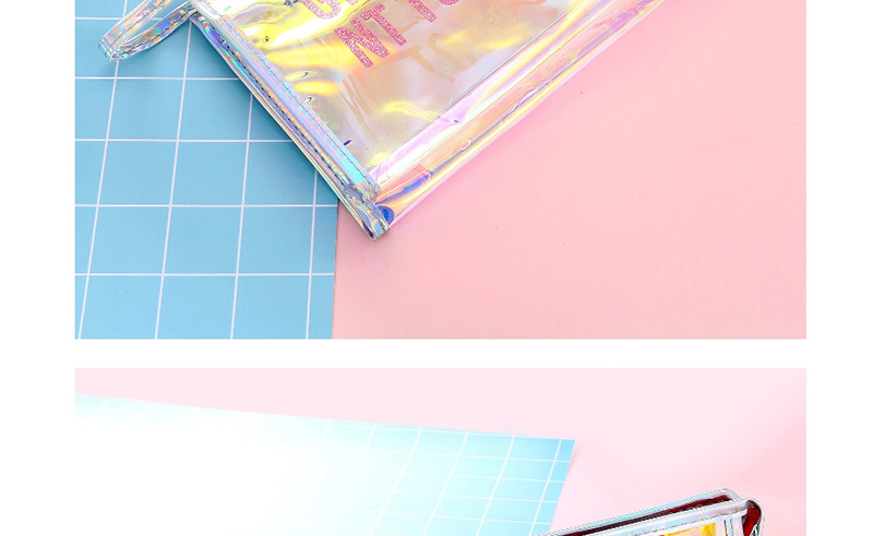 Fashion Pink Laser Transparent Pencil Case,Pencil Case/Paper Bags