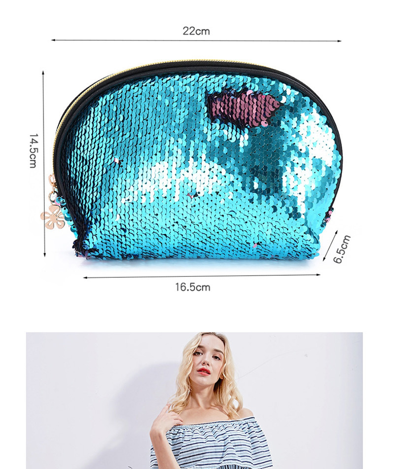 Fashion Sky Blue + Pink Mermaid Sequin Dinner Package,Home storage