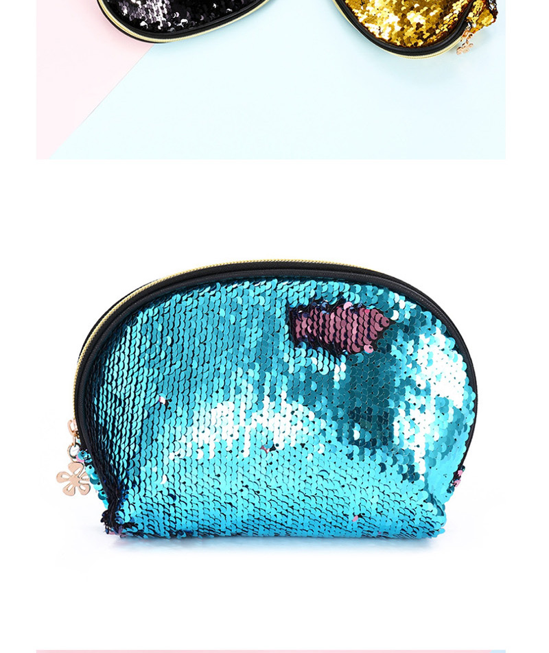 Fashion Sky Blue + Pink Mermaid Sequin Dinner Package,Home storage