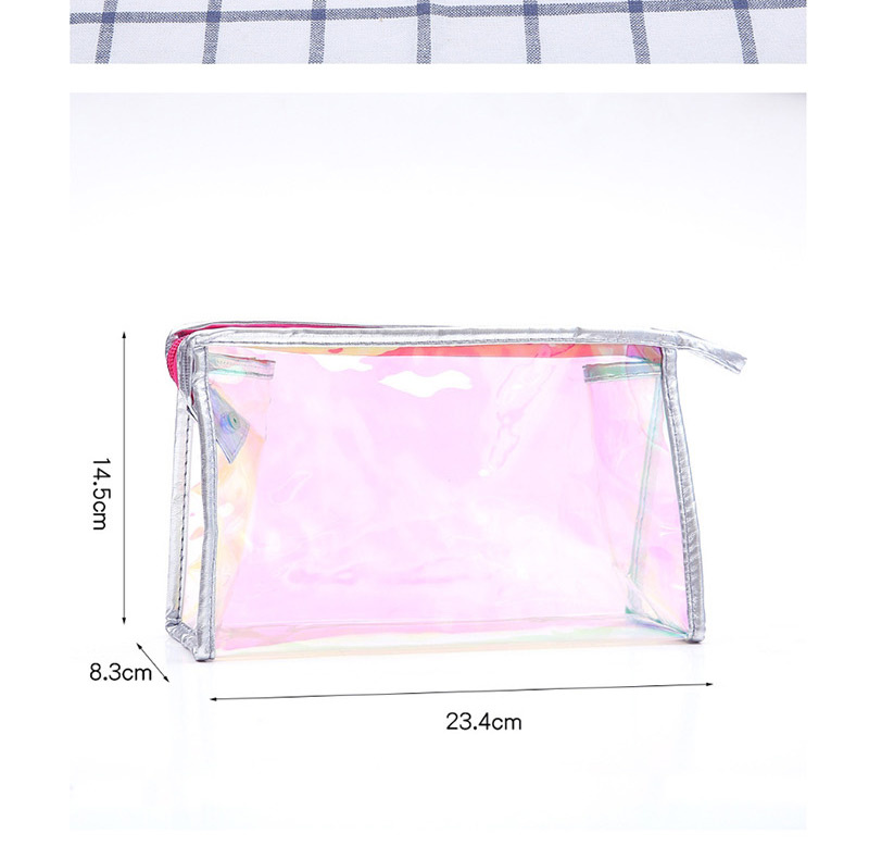 Fashion Silver Laser Pvc Transparent Clutch,Home storage