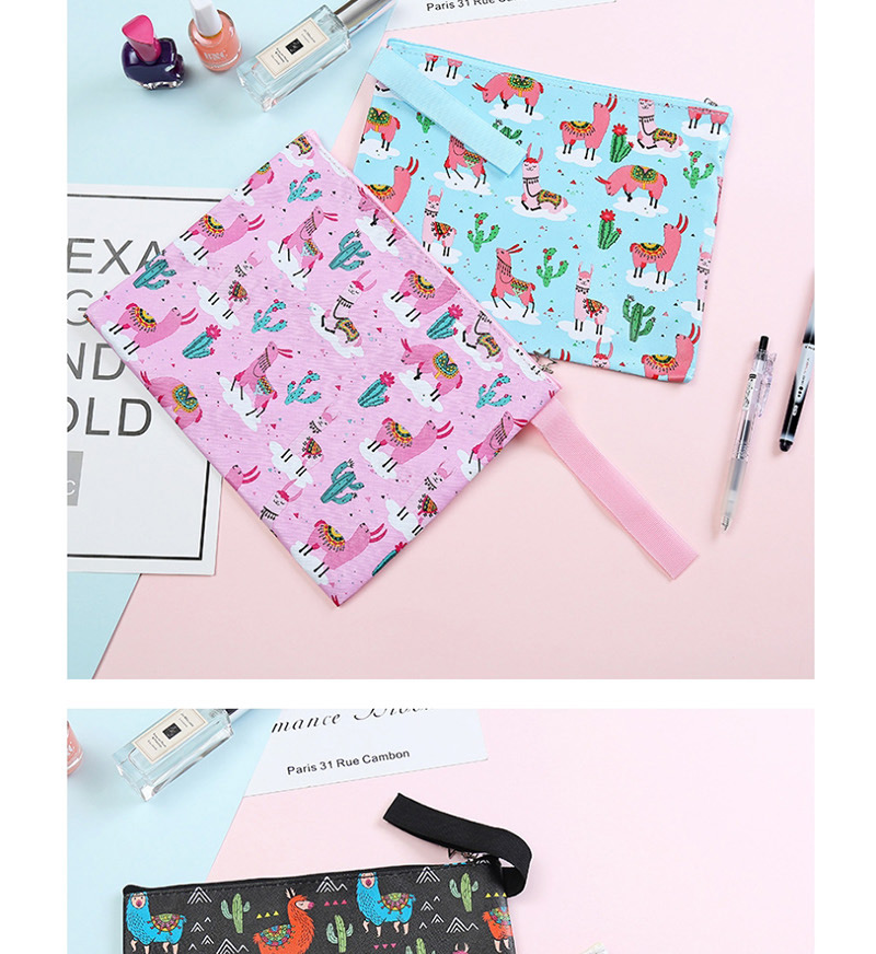Fashion Sky Blue Cartoon Print File Bag,Pencil Case/Paper Bags