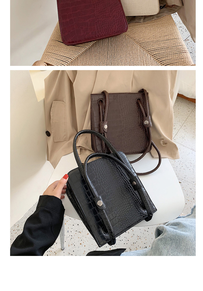 Fashion Coffee Color Stone Pattern Shoulder Bag Multi-layer Bag,Shoulder bags