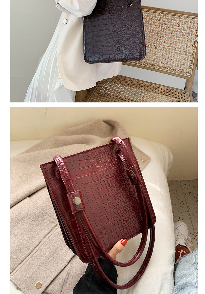 Fashion Coffee Color Stone Pattern Shoulder Bag Multi-layer Bag,Shoulder bags