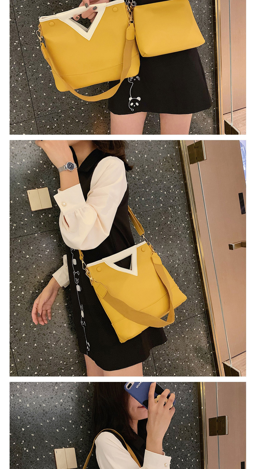 Fashion Yellow Mother Bag Crossbody Shoulder Bag,Shoulder bags