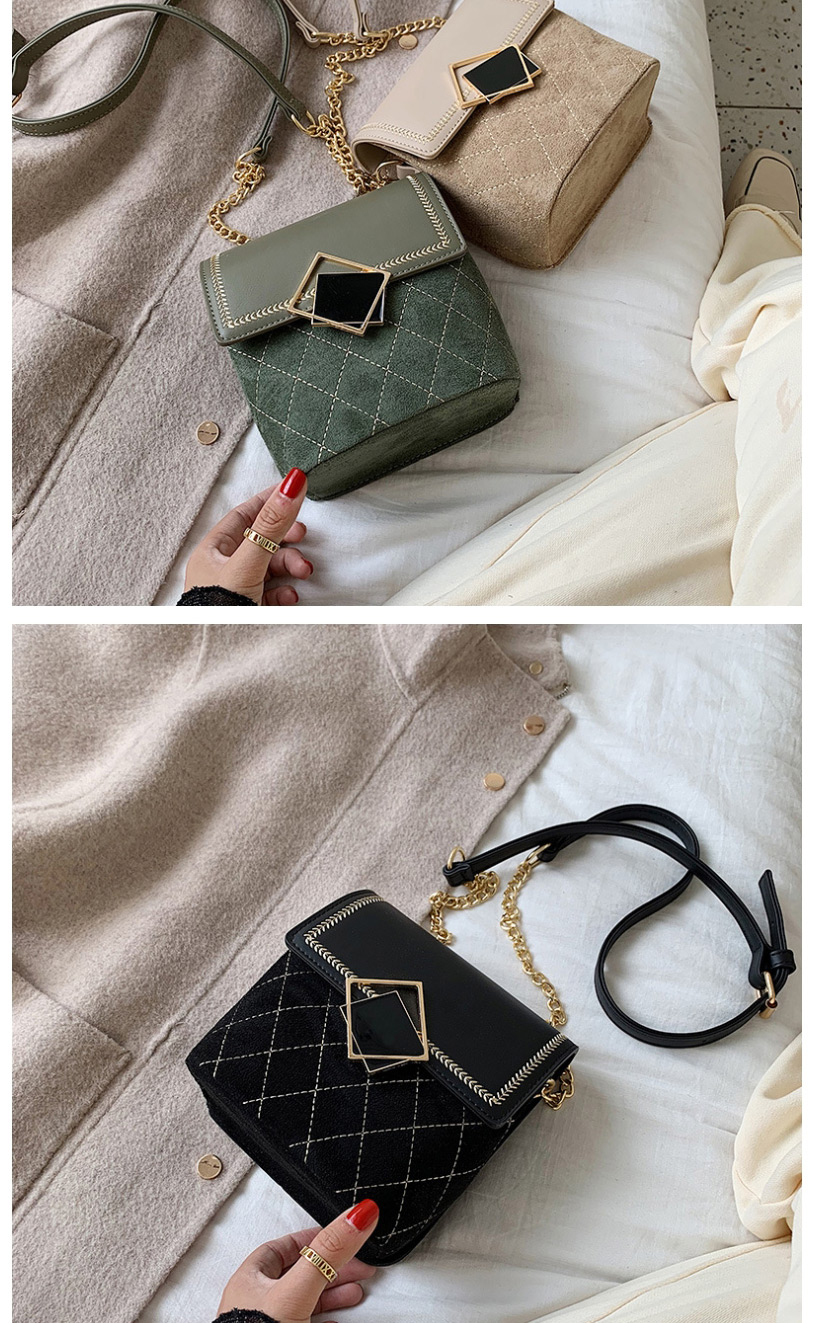Fashion Khaki Lingge Embroidery Line Shoulder Messenger Bag,Shoulder bags