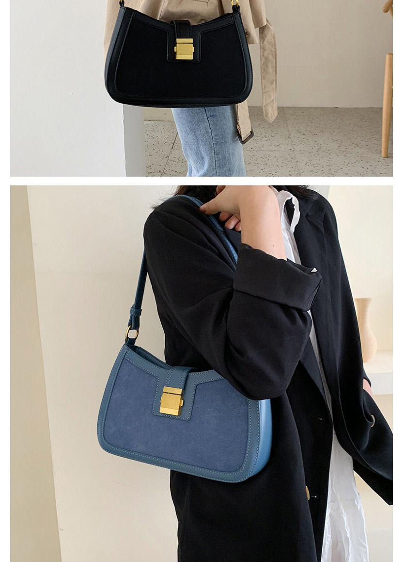 Fashion Blue Scrub Hand-locked Shoulder Bag,Shoulder bags