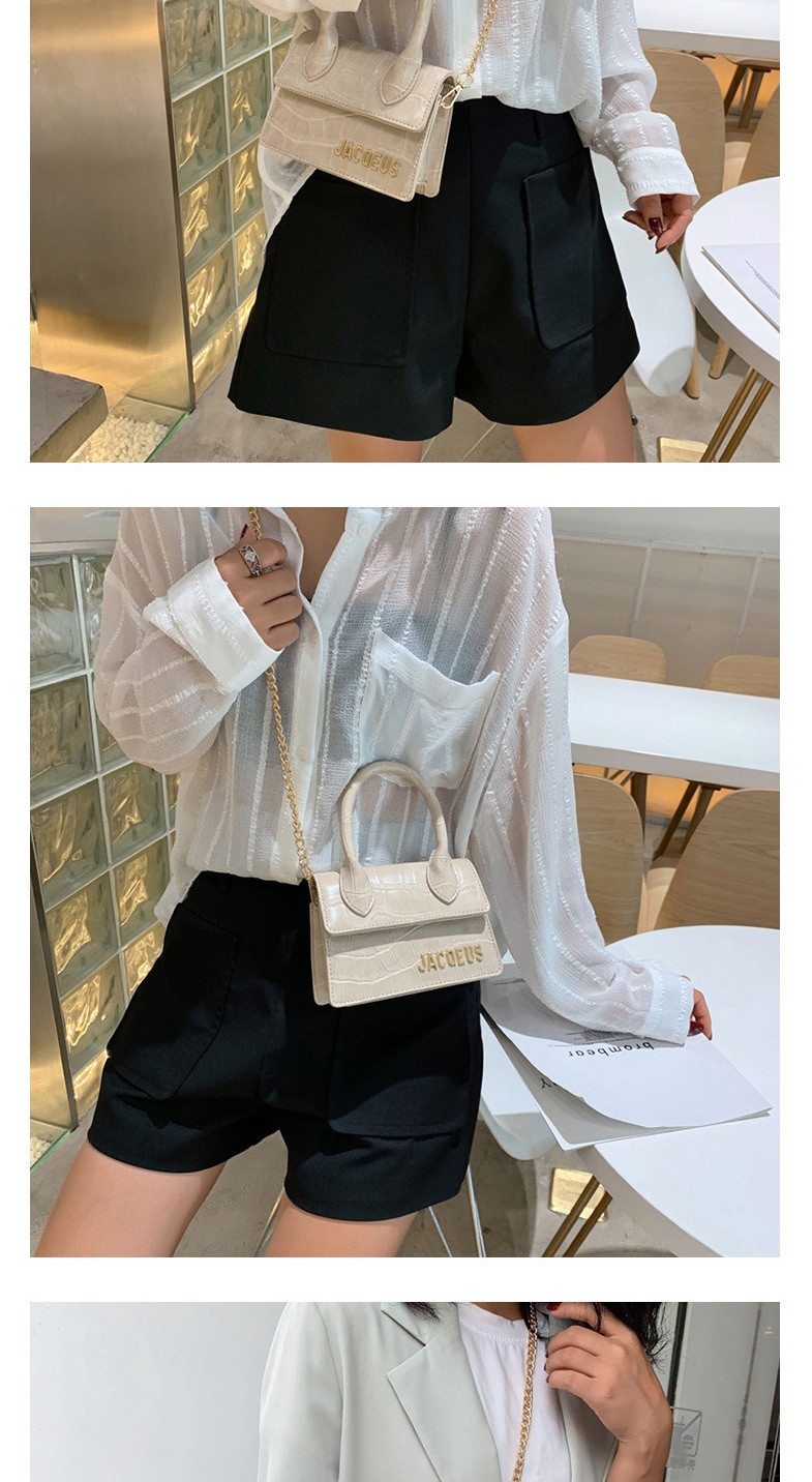 Fashion Creamy-white Stone Pattern Shoulder Bag Shoulder Bag,Shoulder bags