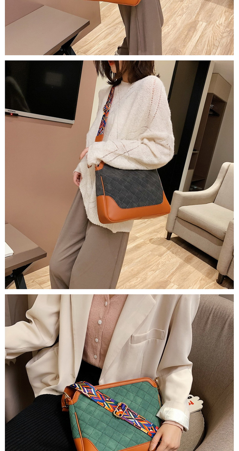Fashion Light Grey Wide Shoulder Strap Stitching Contrast Color Shoulder Messenger Bag,Shoulder bags