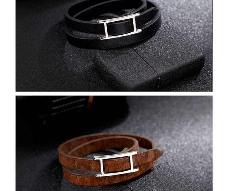 Fashion Dark Brown Multilayer Leather Bracelet,Fashion Bracelets