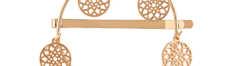 Fashion Gold Geometric Alloy Hollow Dream Catcher Hairpin,Hairpins