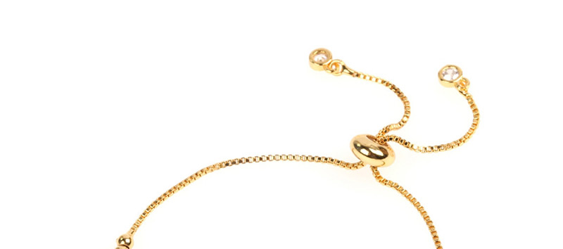 Fashion Gold Drop-shaped Malachite Gold Beads Pulled Zircon Bracelet,Bracelets