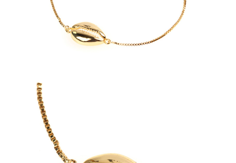 Fashion Rose Gold Copper Plated Gold Shell Pull Bracelet,Bracelets