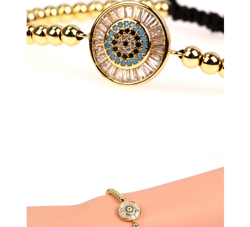 Fashion Gold Fully Diamonded Eye Micro-inlaid Zircon Bracelet,Bracelets