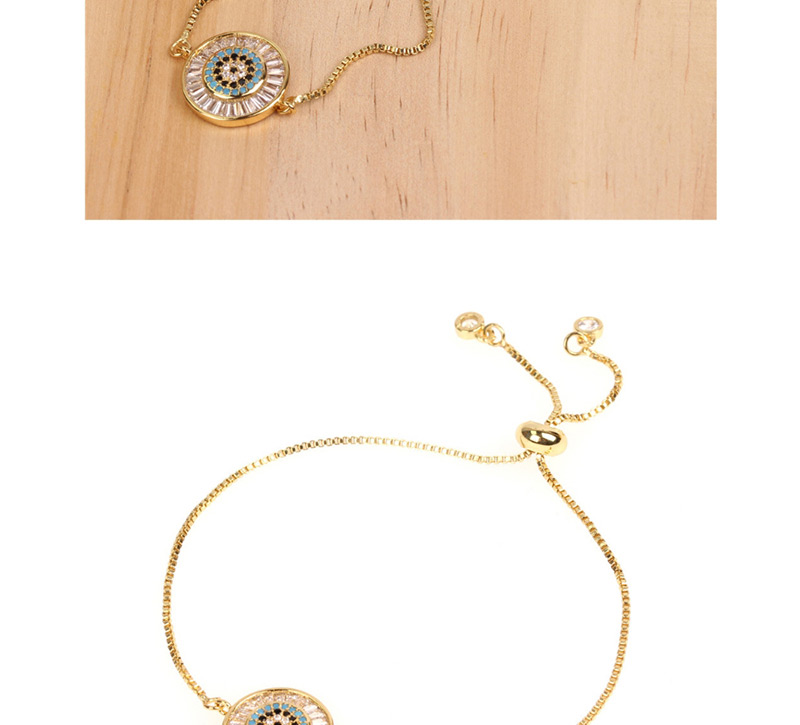 Fashion Gold Fully Diamonded Eye Micro-inlaid Zircon Bracelet,Bracelets