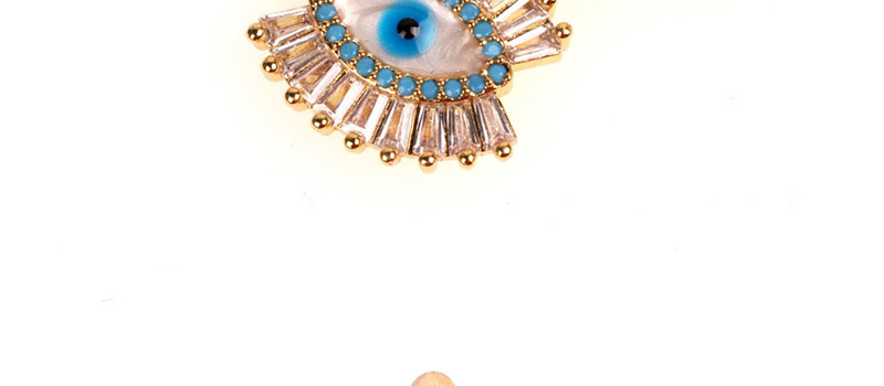 Fashion Gold Eye Long Eyelashes With Diamond Drop Bracelet,Bracelets