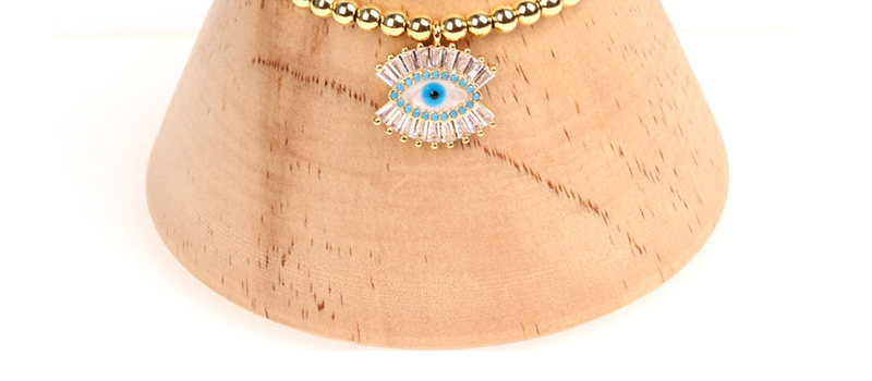 Fashion Gold Eye Long Eyelashes With Diamond Drop Bracelet,Bracelets
