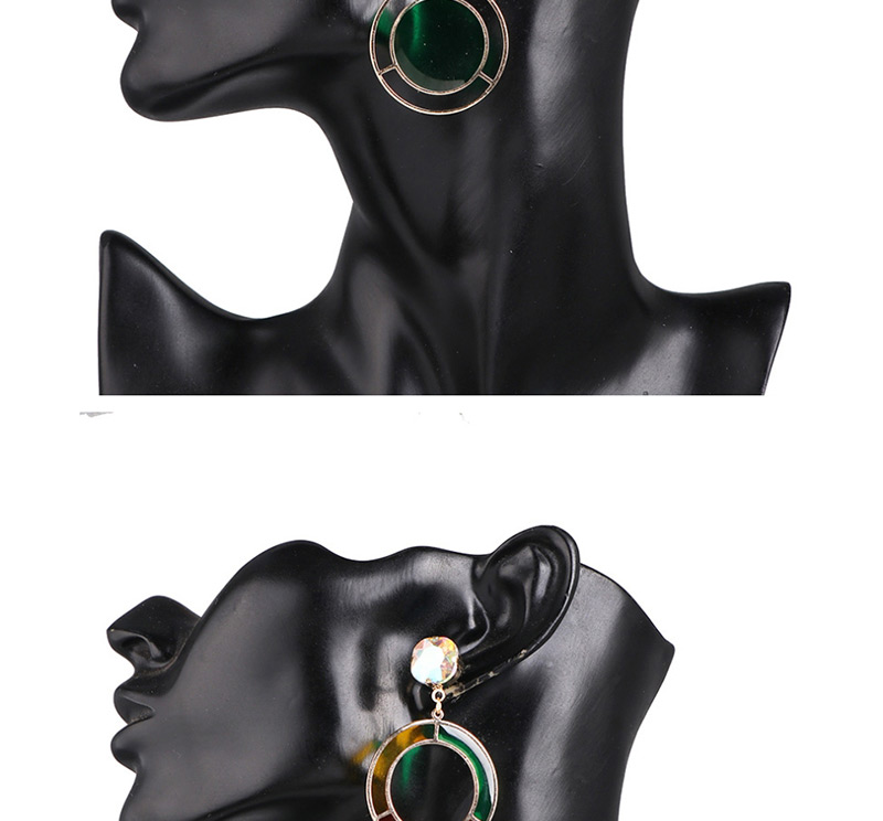 Fashion Color Geometric Round Earrings,Drop Earrings