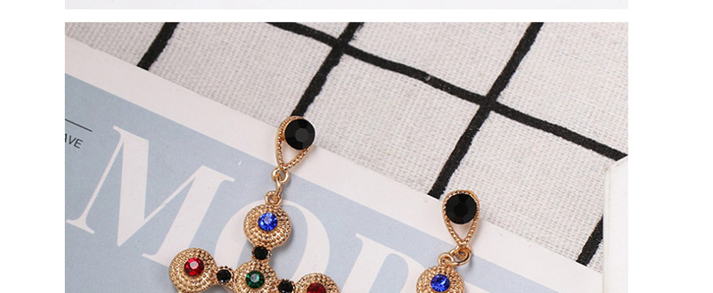 Fashion Gold Water Droplets Cross Stud,Drop Earrings
