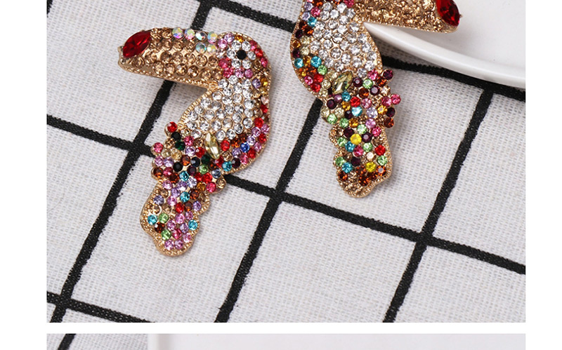 Fashion Color Animal Woodpecker Earrings,Stud Earrings
