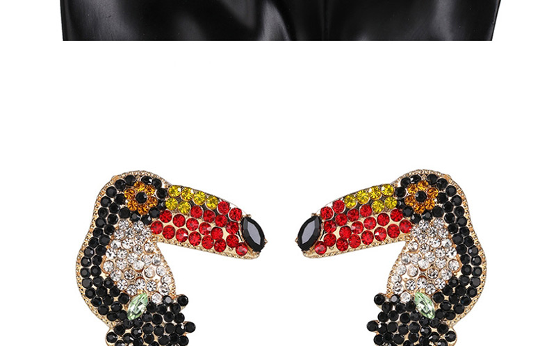 Fashion Black Animal Woodpecker Earrings,Stud Earrings