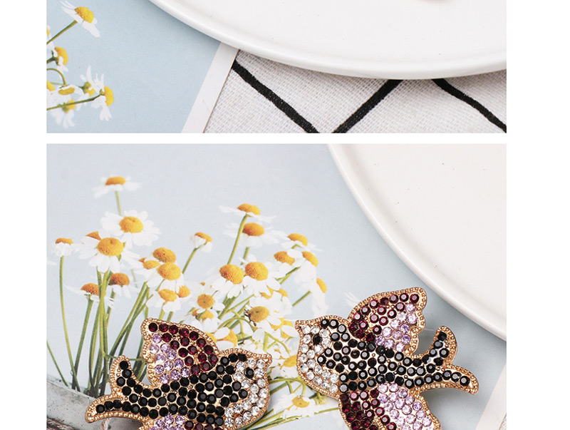 Fashion Purple Animal Swallow Stud Earrings,Stud Earrings