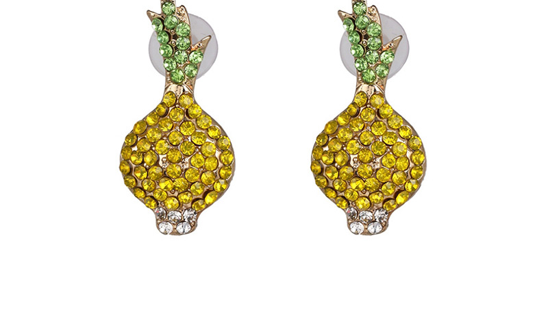 Fashion Color Garlic Plated Diamond Stud Earrings,Drop Earrings