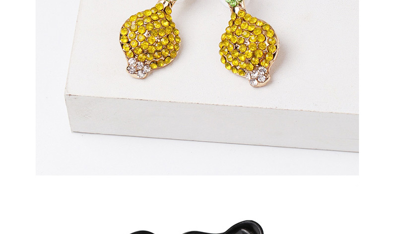 Fashion Yellow Garlic Plated Diamond Stud Earrings,Drop Earrings