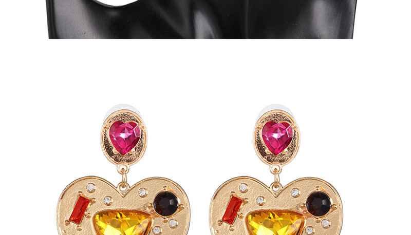 Fashion Gold Geometric Heart Earrings,Drop Earrings