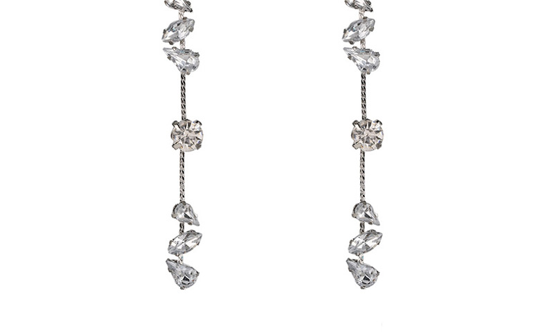 Fashion Silver Diamond Stud Earrings,Drop Earrings
