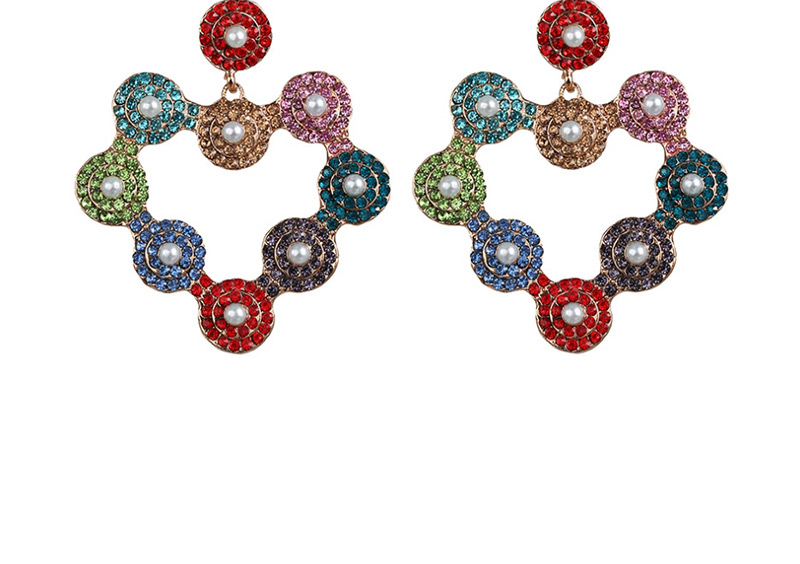 Fashion Black Diamond Heart-shaped Crystal Earrings,Drop Earrings