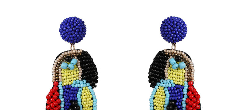 Fashion Color Animal Parrot Rice Earrings,Drop Earrings