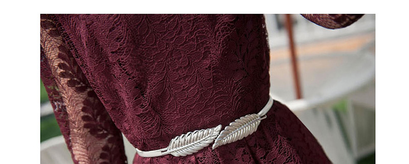 Fashion Silver Leaf Leaf Metal Elastic Chain Waist Chain,Waist Chain