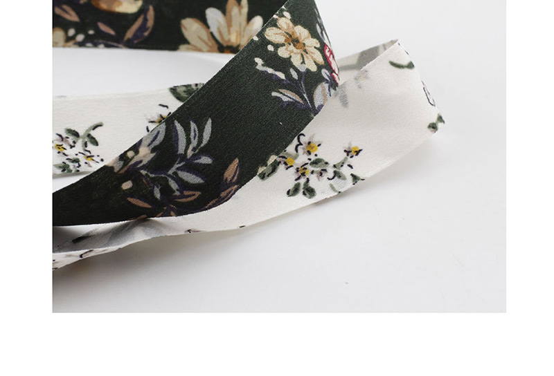 Fashion Zhang Qing Floral Scarf Knotted Pearl Chiffon Ribbon Silk Girdle,Thin belts