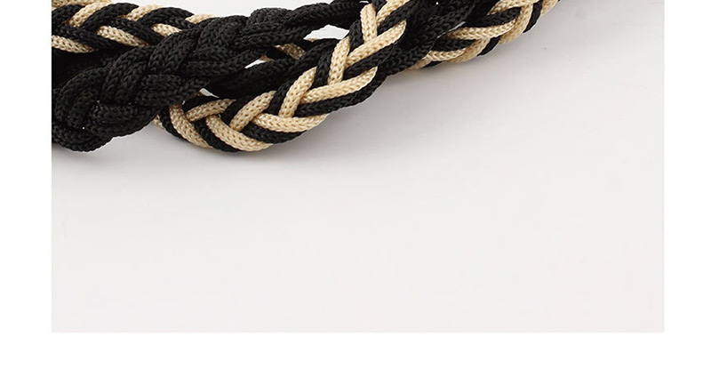Fashion Miga Black Bow Woven Fringe Belt,Thin belts