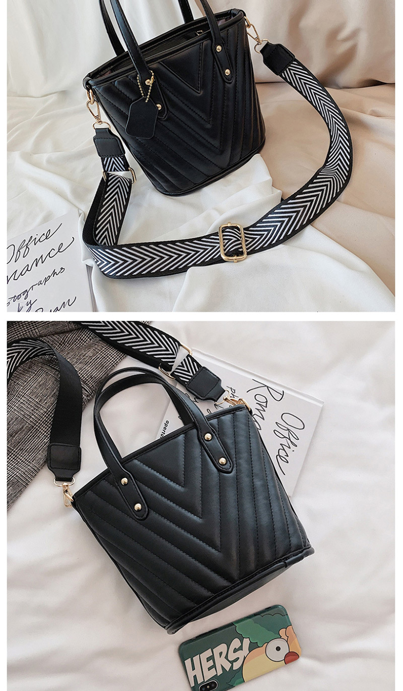 Fashion Black Broadband Embroidery Line Shoulder Bag Diagonal Cross Package,Handbags