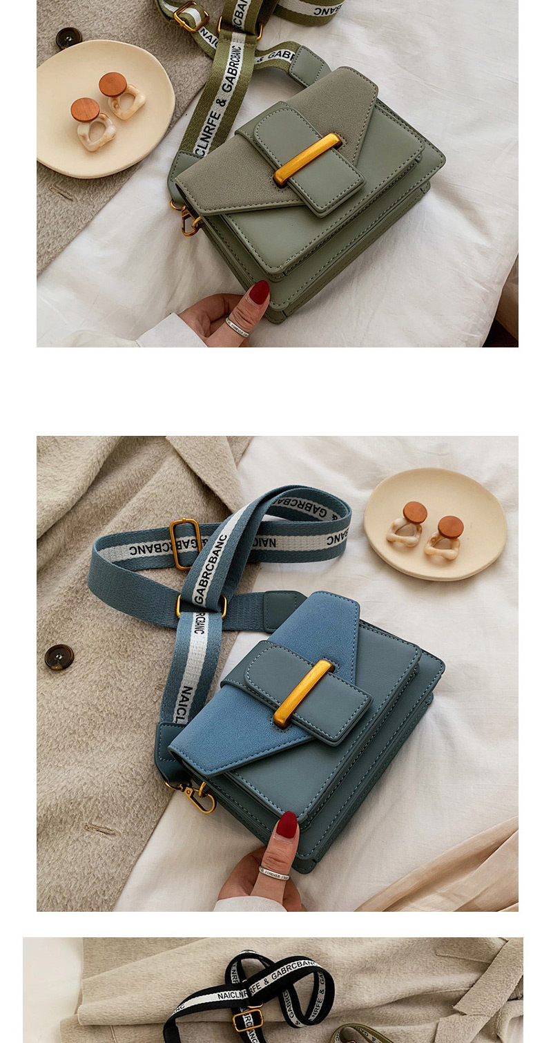 Fashion Blue Wide Shoulder Strap Sanding Messenger Bag,Shoulder bags