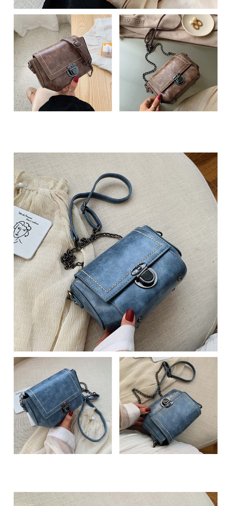 Fashion Blue Chain Crossbody Shoulder Bag,Shoulder bags