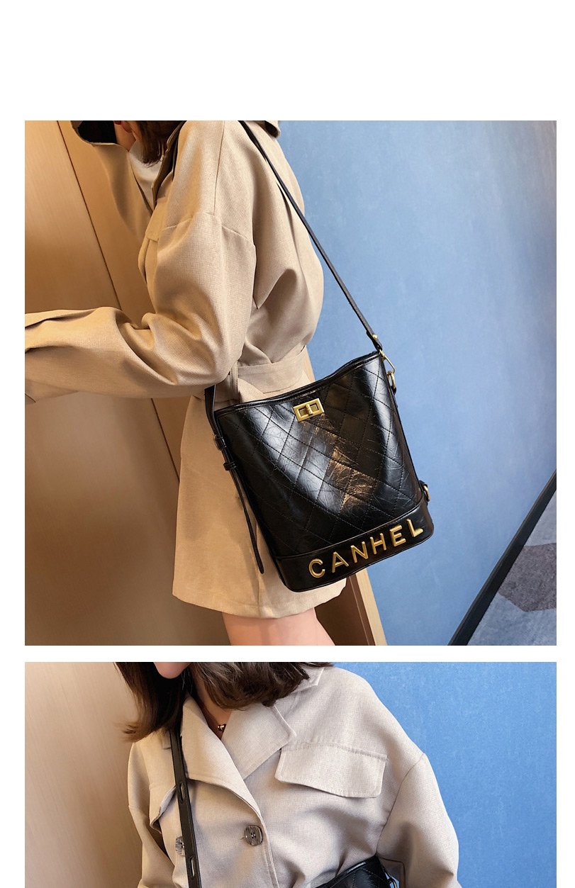 Fashion Brown Embroidery Bag Lock Shoulder Bag,Shoulder bags