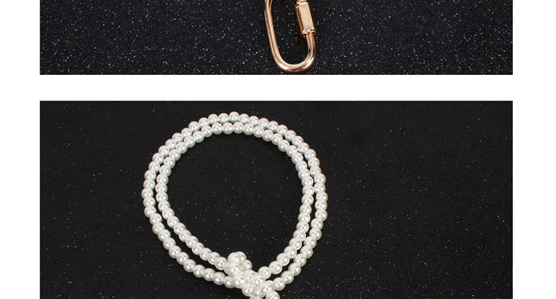 Fashion Creamy-white Imitation Pearl Lock Love Necklace,Beaded Necklaces