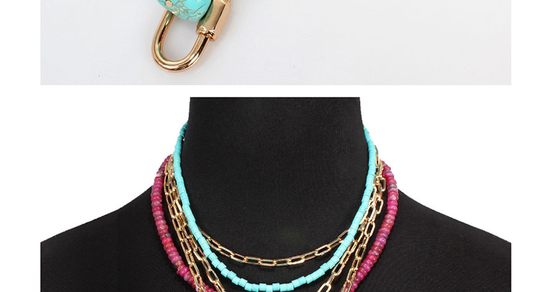 Fashion Gold Natural Agate Stone Multi-layer Necklace,Multi Strand Necklaces