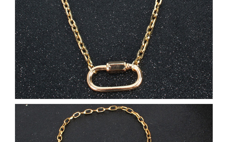 Fashion Gold Locking Multi-layer Necklace,Multi Strand Necklaces