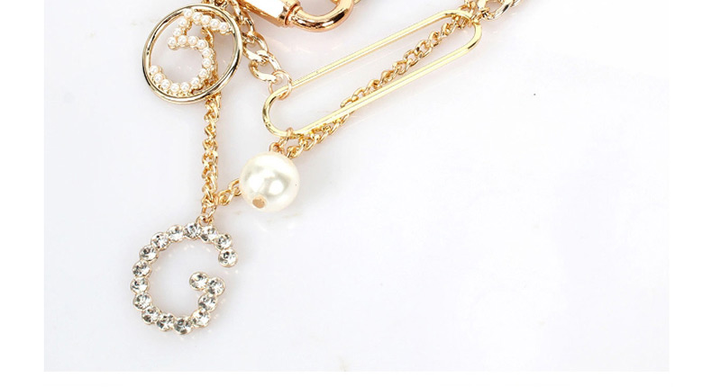 Fashion Gold Digital Letter Lock Necklace,Multi Strand Necklaces
