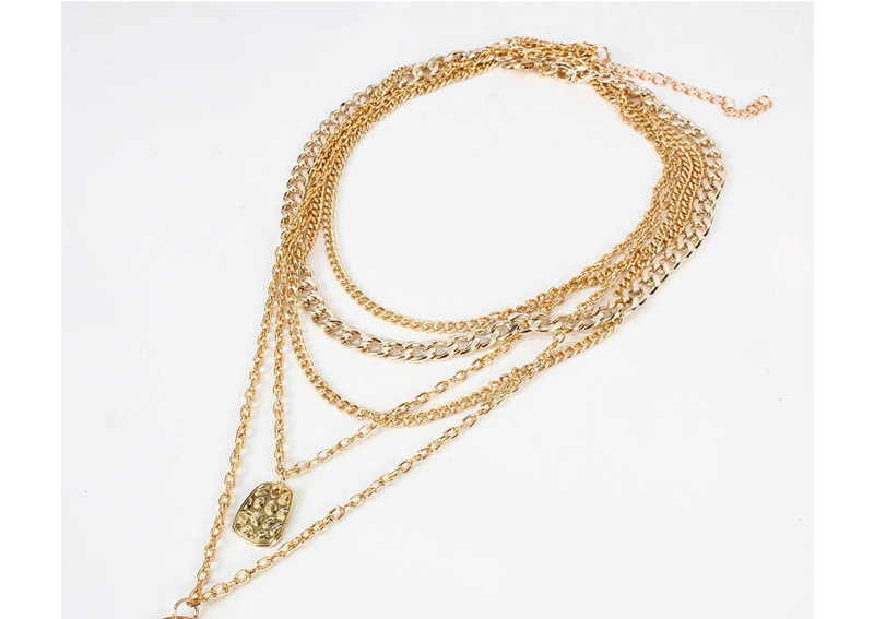 Fashion Gold Multi-layer Round Necklace,Multi Strand Necklaces