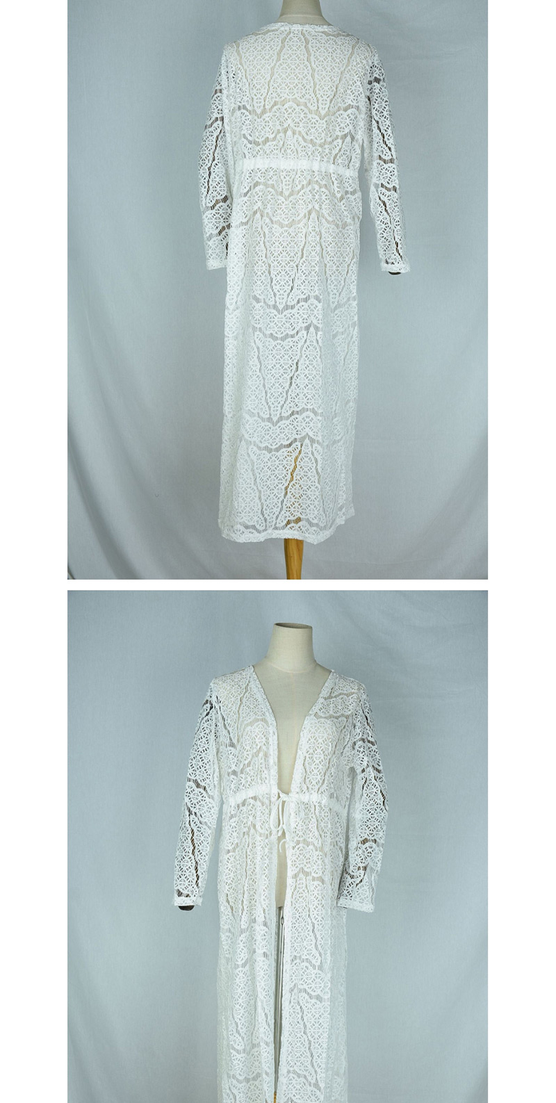 Fashion White Lace Sun Protection Dress,Sunscreen Shirts
