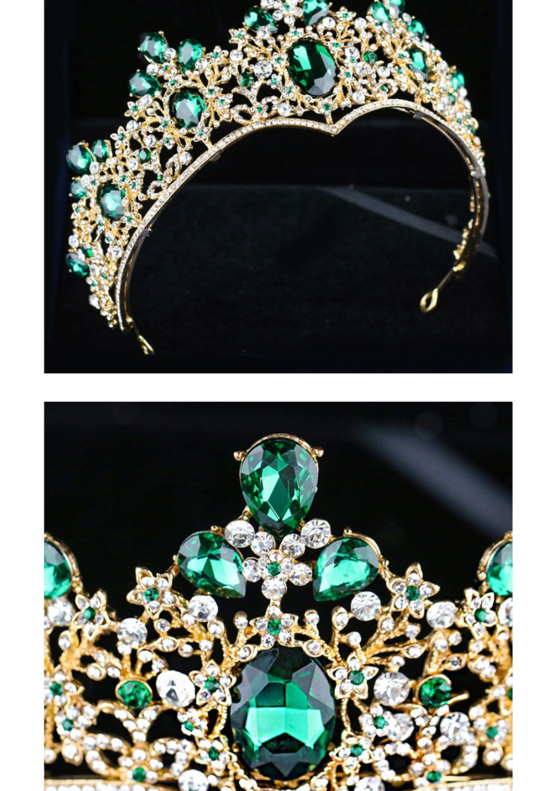 Fashion Green Alloy Diamond Crown,Head Band