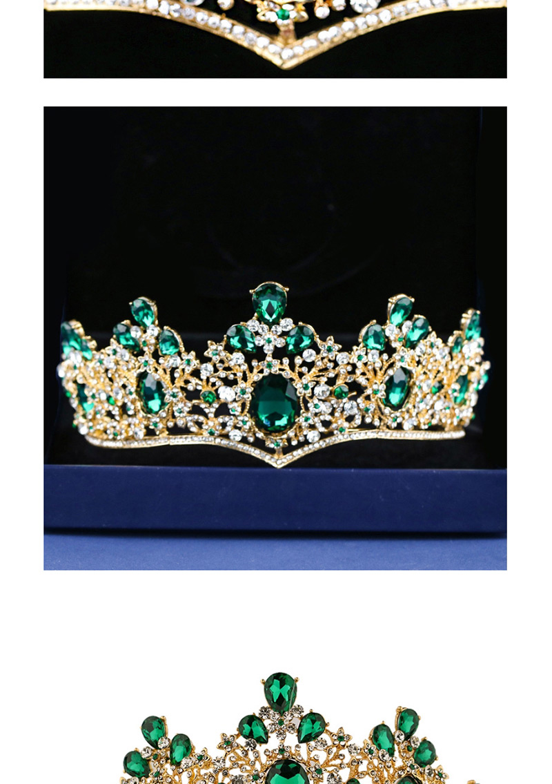 Fashion Green Alloy Diamond Crown,Head Band