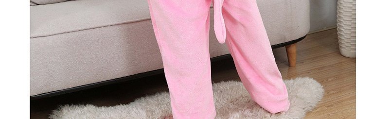  Three-dimensional Pink Leopard Flannel Cartoon One-piece Pajamas,Others
