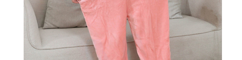  Pink Huskies Flannel Cartoon One-piece Pajamas,Others